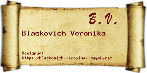 Blaskovich Veronika névjegykártya