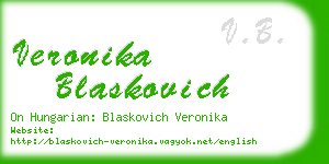 veronika blaskovich business card